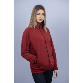 Ženska dukserica sa rajfešlusom – visoka kragna