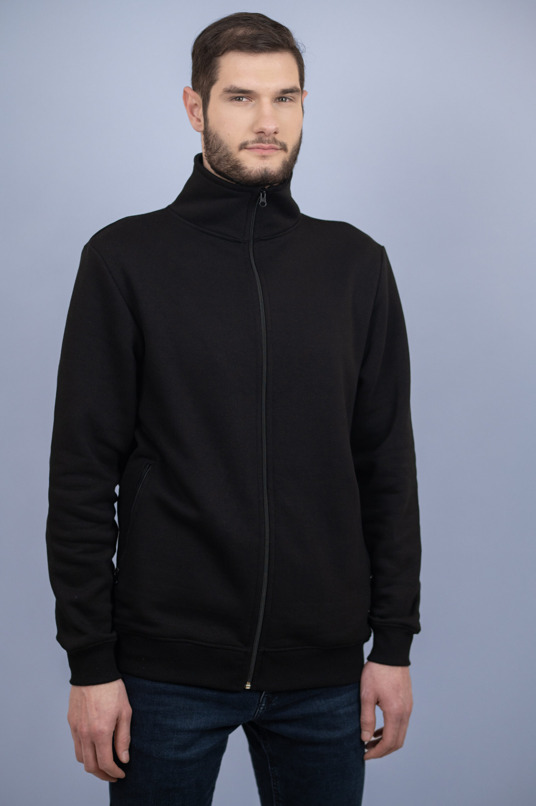 Muška dukserica sa rajfešlusom - visoka kragna - Image 3